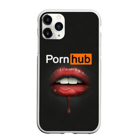 Чехол для iPhone 11 Pro матовый с принтом PORN HUB в Петрозаводске, Силикон |  | губы | логотип | пошлое
