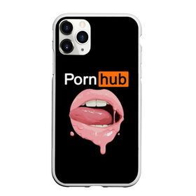 Чехол для iPhone 11 Pro матовый с принтом PORN HUB в Петрозаводске, Силикон |  | Тематика изображения на принте: губы | логотип | пошлое