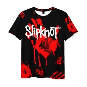 Мужская футболка 3D с принтом Slipknot (1) в Петрозаводске, 100% полиэфир | прямой крой, круглый вырез горловины, длина до линии бедер | Тематика изображения на принте: horror | music | not | rock | slipk | slipknot | кровь | музыка | рок | слипкнот | ужасы