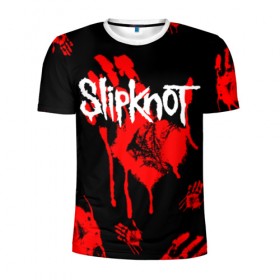 Мужская футболка 3D спортивная с принтом Slipknot (1) в Петрозаводске, 100% полиэстер с улучшенными характеристиками | приталенный силуэт, круглая горловина, широкие плечи, сужается к линии бедра | Тематика изображения на принте: horror | music | not | rock | slipk | slipknot | кровь | музыка | рок | слипкнот | ужасы