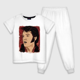 Детская пижама хлопок с принтом Элвис Пресли в Петрозаводске, 100% хлопок |  брюки и футболка прямого кроя, без карманов, на брюках мягкая резинка на поясе и по низу штанин
 | Тематика изображения на принте: американский. певец. актёр. король рок н ролл