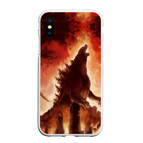 Чехол для iPhone XS Max матовый с принтом GODZILLA в Петрозаводске, Силикон | Область печати: задняя сторона чехла, без боковых панелей | godzilla | king of the monsters | годзила | годзилла 2 | король монстров | фильмы