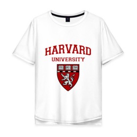 Мужская футболка хлопок Oversize с принтом Harvard University_форма в Петрозаводске, 100% хлопок | свободный крой, круглый ворот, “спинка” длиннее передней части | harvard university | гарвард | колледж | образование | студенты | сша | университет | школа