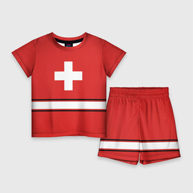 Детский костюм с шортами 3D с принтом Сборная Швейцарии в Петрозаводске,  |  | hockey | sport | switzerland | герб | надписи | сборная хоккея | сборная швейцарии | символика | спорт | спортсмен | форма | хоккей | чемпионат | чемпионат 2019
