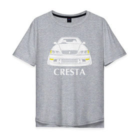 Мужская футболка хлопок Oversize с принтом Toyota Cresta JZX100 в Петрозаводске, 100% хлопок | свободный крой, круглый ворот, “спинка” длиннее передней части | cresta jzx100 | jzx100 | toyota | toyota cresta | toyota cresta jzx100