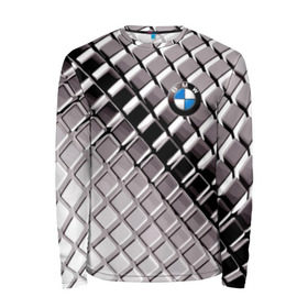 Мужской лонгслив 3D с принтом BMW в Петрозаводске, 100% полиэстер | длинные рукава, круглый вырез горловины, полуприлегающий силуэт | Тематика изображения на принте: bmw | metal | pattern | prestige | бмв | металл | престиж | узор