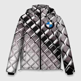 Мужская зимняя куртка 3D с принтом BMW в Петрозаводске, верх — 100% полиэстер; подкладка — 100% полиэстер; утеплитель — 100% полиэстер | длина ниже бедра, свободный силуэт Оверсайз. Есть воротник-стойка, отстегивающийся капюшон и ветрозащитная планка. 

Боковые карманы с листочкой на кнопках и внутренний карман на молнии. | Тематика изображения на принте: bmw | metal | pattern | prestige | бмв | металл | престиж | узор