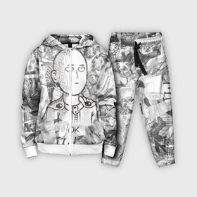 Детский костюм 3D с принтом Чернобелый Сайтама в Петрозаводске,  |  | Тематика изображения на принте: anime | one punch man | saitama | аниме | ван панч мен | ванпанчмен | сайтама