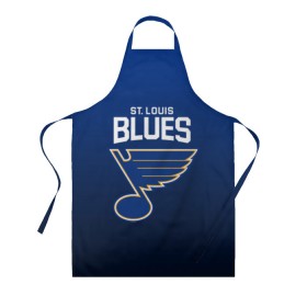 Фартук 3D с принтом St. Louis Blues в Петрозаводске, 100% полиэстер | общий размер — 65 х 85 см, ширина нагрудника — 26 см, горловина — 53 см, длина завязок — 54 см, общий обхват в поясе — 173 см. Принт на завязках и на горловине наносится с двух сторон, на основной части фартука — только с внешней стороны | nhl | st. louis blues | блюз | нхл | сент луиз | сент луис | сент луис блюз | тарасенко | хоккей | шайба