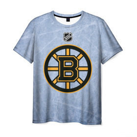 Мужская футболка 3D с принтом Boston Bruins в Петрозаводске, 100% полиэфир | прямой крой, круглый вырез горловины, длина до линии бедер | boston | boston bruins | hockey | nhl | бостон | бостон брюинз | кубок стенли | нхл | спорт | хоккей | шайба