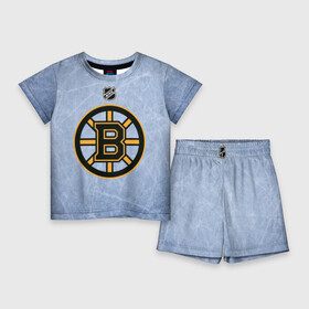 Детский костюм с шортами 3D с принтом Boston Bruins в Петрозаводске,  |  | boston | boston bruins | hockey | nhl | бостон | бостон брюинз | кубок стенли | нхл | спорт | хоккей | шайба