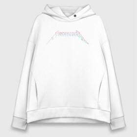 Женское худи Oversize хлопок с принтом METALLICA GLITCH LOGO в Петрозаводске, френч-терри — 70% хлопок, 30% полиэстер. Мягкий теплый начес внутри —100% хлопок | боковые карманы, эластичные манжеты и нижняя кромка, капюшон на магнитной кнопке | matters metallica | music | nothing else | rock | trash metal | группа | музыка | музыканты | рок | трэш металл