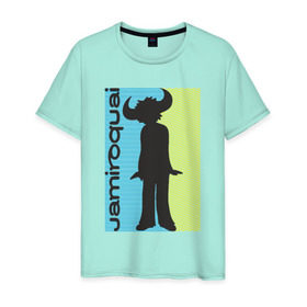 Мужская футболка хлопок с принтом Jamiroquai в Петрозаводске, 100% хлопок | прямой крой, круглый вырез горловины, длина до линии бедер, слегка спущенное плечо. | британская | группа | джей кей | диско | современный ритм н блюз | стюарт зендер | тоби смит | фанк | эйсид джаз