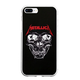 Чехол для iPhone 7Plus/8 Plus матовый с принтом Metallica в Петрозаводске, Силикон | Область печати: задняя сторона чехла, без боковых панелей | metallica | rock | атрибутика | группа | джеймс хетфилд | концерт | мерч | метал | металика | металлика | музыка | музыкант | рок | рок группа | рок музыка | рокер | тур | череп