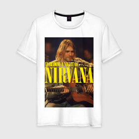 Мужская футболка хлопок с принтом Kurt Cobain In Bloom в Петрозаводске, 100% хлопок | прямой крой, круглый вырез горловины, длина до линии бедер, слегка спущенное плечо. | kurt cobain | music | nirvana | rock | кобейн | курт | курт кобейн | музыка | нирвана | рок