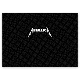 Поздравительная открытка с принтом METALLICA в Петрозаводске, 100% бумага | плотность бумаги 280 г/м2, матовая, на обратной стороне линовка и место для марки
 | Тематика изображения на принте: matters metallica | music | nothing else | rock | trash metal | группа | металлика | музыка | музыканты | рок | трэш металл