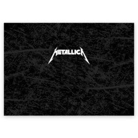 Поздравительная открытка с принтом METALLICA в Петрозаводске, 100% бумага | плотность бумаги 280 г/м2, матовая, на обратной стороне линовка и место для марки
 | Тематика изображения на принте: matters metallica | music | nothing else | rock | trash metal | группа | металлика | музыка | музыканты | рок | трэш металл