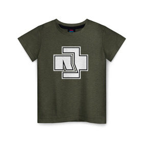 Детская футболка хлопок с принтом RAMMSTEIN в Петрозаводске, 100% хлопок | круглый вырез горловины, полуприлегающий силуэт, длина до линии бедер | metallica | music | rammstein | rock | металл | металлика | музыка | раммштайн | рок | рок группа
