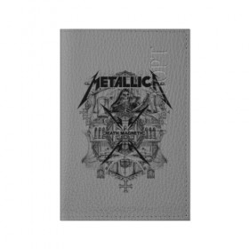 Обложка для паспорта матовая кожа с принтом Metallica в Петрозаводске, натуральная матовая кожа | размер 19,3 х 13,7 см; прозрачные пластиковые крепления | album | black | concert | heavy | kirk | metal | metallica | music | rock | tolls | джеймс хэтфилд | кирк хэмметт | клифф бёртон | ларс ульрих | метал | металлика | трэш