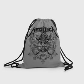 Рюкзак-мешок 3D с принтом Metallica в Петрозаводске, 100% полиэстер | плотность ткани — 200 г/м2, размер — 35 х 45 см; лямки — толстые шнурки, застежка на шнуровке, без карманов и подкладки | Тематика изображения на принте: album | black | concert | heavy | kirk | metal | metallica | music | rock | tolls | джеймс хэтфилд | кирк хэмметт | клифф бёртон | ларс ульрих | метал | металлика | трэш