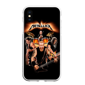 Чехол для iPhone XS Max матовый с принтом Metallica в Петрозаводске, Силикон | Область печати: задняя сторона чехла, без боковых панелей | album | black | concert | heavy | kirk | metal | metallica | music | rock | tolls | джеймс хэтфилд | кирк хэмметт | клифф бёртон | ларс ульрих | метал | металлика | трэш