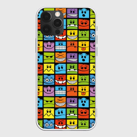 Чехол для iPhone 12 Pro Max с принтом Эмодзи в Петрозаводске, Силикон |  | blue | bright | emoji | emotion | funny | green | orange | purple | red | smiley face | yellow | желтый | забавный | зеленый | красный | лицо | оранжевый | смайлик | смешной | фиолетовый | эмодзи | эмоция | яркий
