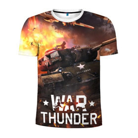 Мужская футболка 3D спортивная с принтом war thunder в Петрозаводске, 100% полиэстер с улучшенными характеристиками | приталенный силуэт, круглая горловина, широкие плечи, сужается к линии бедра | war thunder | war thunder 2019 | war thunder лучшие | war thunder самолеты | war thunder танки | вар тандер | игра war thunder | купить футболку war thunder | футболки war thunder