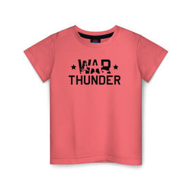 Детская футболка хлопок с принтом war thunder в Петрозаводске, 100% хлопок | круглый вырез горловины, полуприлегающий силуэт, длина до линии бедер | war thunder | war thunder 2019 | war thunder лучшие | war thunder самолеты | war thunder танки | вар тандер | игра war thunder | купить футболку war thunder | футболки war thunder