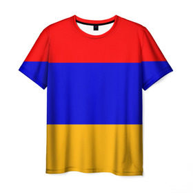 Мужская футболка 3D с принтом Армения. Флаг. в Петрозаводске, 100% полиэфир | прямой крой, круглый вырез горловины, длина до линии бедер | армения | армянский | государство | знамя | кавказ | республика | символ | снг | ссср | страна | флаг