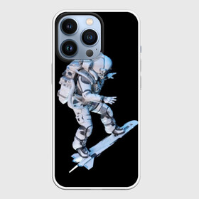 Чехол для iPhone 13 Pro с принтом Космонавт в Петрозаводске,  |  | astronaut | black | cool | man | skateboard | space | space suit | suit | астронавт | космонавт | космос | костюм | прикольный | скафандр | скейтборд | человек | черный