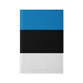 Обложка для паспорта матовая кожа с принтом Эстония. Флаг. в Петрозаводске, натуральная матовая кожа | размер 19,3 х 13,7 см; прозрачные пластиковые крепления | балтии | государство | прибалтика | республика | снг | ссср | страна | страны | эстония