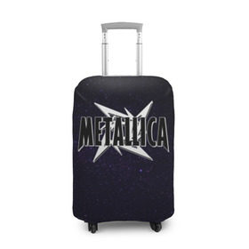 Чехол для чемодана 3D с принтом Metallica в Петрозаводске, 86% полиэфир, 14% спандекс | двустороннее нанесение принта, прорези для ручек и колес | metallica | группа | метал | металлика | музыка | песни | рок