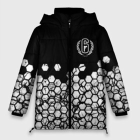 Женская зимняя куртка 3D с принтом RAINBOW SIX SIEGE в Петрозаводске, верх — 100% полиэстер; подкладка — 100% полиэстер; утеплитель — 100% полиэстер | длина ниже бедра, силуэт Оверсайз. Есть воротник-стойка, отстегивающийся капюшон и ветрозащитная планка. 

Боковые карманы с листочкой на кнопках и внутренний карман на молнии | rainbow 6 siege | rainbow s six siege | rainbow six siege | rainbow six siege tom | rainbowsix | tom clancy | tom clancy rainbow six siege. | tom clancy s | tom clancy s division