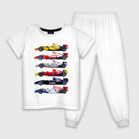 Детская пижама хлопок с принтом F1 Болиды 3 в Петрозаводске, 100% хлопок |  брюки и футболка прямого кроя, без карманов, на брюках мягкая резинка на поясе и по низу штанин
 | f1 | f2 | авто | болид | болиды | гонки | формула 1