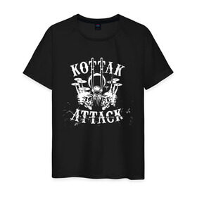 Мужская футболка хлопок с принтом Kottak Attack в Петрозаводске, 100% хлопок | прямой крой, круглый вырез горловины, длина до линии бедер, слегка спущенное плечо. | scorpions | альбом | джеймс коттак
