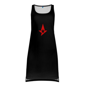 Платье-майка 3D с принтом Astralis uniform 2019 в Петрозаводске, 100% полиэстер | полуприлегающий силуэт, широкие бретели, круглый вырез горловины, удлиненный подол сзади. | astralis | astralis 2017 | astralis 2019 | astralis cs | astralis uniform | astralis кс го | cs | csgo | кс | кс го | ксго