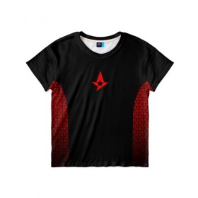 Детская футболка 3D с принтом Astralis uniform 2019 в Петрозаводске, 100% гипоаллергенный полиэфир | прямой крой, круглый вырез горловины, длина до линии бедер, чуть спущенное плечо, ткань немного тянется | Тематика изображения на принте: astralis | astralis 2017 | astralis 2019 | astralis cs | astralis uniform | astralis кс го | cs | csgo | кс | кс го | ксго