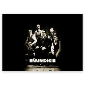 Поздравительная открытка с принтом Rammstein в Петрозаводске, 100% бумага | плотность бумаги 280 г/м2, матовая, на обратной стороне линовка и место для марки
 | lindemann | rammstain | rammstein | rammstein 2019 | ramstein | группы | метал | музыка | рок | тилль линдеманн