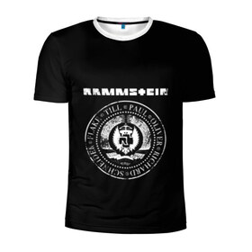 Мужская футболка 3D спортивная с принтом Rammstein в Петрозаводске, 100% полиэстер с улучшенными характеристиками | приталенный силуэт, круглая горловина, широкие плечи, сужается к линии бедра | Тематика изображения на принте: rammstein | till lindemann | берлин | германия | металл | музыка | рамштайн | тилль линдеманн