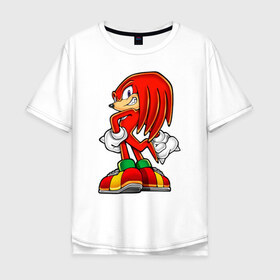 Мужская футболка хлопок Oversize с принтом Sonic (13) в Петрозаводске, 100% хлопок | свободный крой, круглый ворот, “спинка” длиннее передней части | sega | shadow | sonic | sonic x | x | ежик | игра | наклз | сега | скорость | соник | тейлз | тэйлз | шедоу