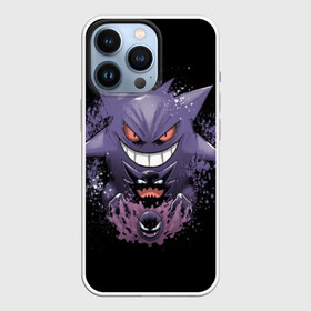 Чехол для iPhone 13 Pro с принтом Pokemon Gengar Rubber в Петрозаводске,  |  | battle | drawing | entei | go | legendary | lugia | metagross | nintendo | pikachu | pokemon | raikou | squirtle | zapdos | брок | бульбазавр | мисти | монстр | пикачу | покемон | эш