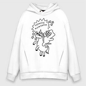 Мужское худи Oversize хлопок с принтом Awesome Unicorn в Петрозаводске, френч-терри — 70% хлопок, 30% полиэстер. Мягкий теплый начес внутри —100% хлопок | боковые карманы, эластичные манжеты и нижняя кромка, капюшон на магнитной кнопке | Тематика изображения на принте: cat | citty | кот | кошак | кошара | кошка