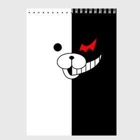 Скетчбук с принтом MONOKUMA (КАПЮШОН) | МОНОКУМА в Петрозаводске, 100% бумага
 | 48 листов, плотность листов — 100 г/м2, плотность картонной обложки — 250 г/м2. Листы скреплены сверху удобной пружинной спиралью | Тематика изображения на принте: anime | bear | black  white | danganronpa | kurokuma | monodam | monokuma | monomi | monotaro | pink | rabbit | school | shirokuma | аниме | главарь | мoноми | монокума | черно белый | школа