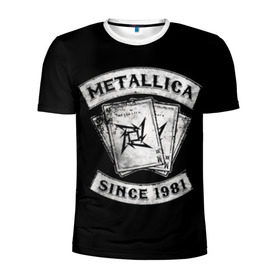 Мужская футболка 3D спортивная с принтом Metallica в Петрозаводске, 100% полиэстер с улучшенными характеристиками | приталенный силуэт, круглая горловина, широкие плечи, сужается к линии бедра | Тематика изображения на принте: album | black | concert | heavy | kirk | metal | metallica | music | rock | tolls | джеймс хэтфилд | кирк хэмметт | клифф бёртон | ларс ульрих | метал | металлика | трэш
