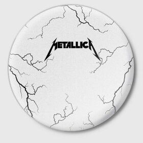 Значок с принтом METALLICA в Петрозаводске,  металл | круглая форма, металлическая застежка в виде булавки | matters metallica | music | nothing else | rock | trash metal | группа | музыка | музыканты | рок | трэш металл