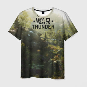 Мужская футболка 3D с принтом Гром войны в Петрозаводске, 100% полиэфир | прямой крой, круглый вырез горловины, длина до линии бедер | war thunder | war thunder 2019 | war thunder лучшие | war thunder самолеты | war thunder танки | вар тандер | гром войны | игра war thunder | купить футболку war thunder | футболки war thunder