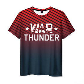 Мужская футболка 3D с принтом War thunder в Петрозаводске, 100% полиэфир | прямой крой, круглый вырез горловины, длина до линии бедер | war thunder | war thunder 2019 | war thunder лучшие | war thunder самолеты | war thunder танки | вар тандер | гром войны | игра war thunder | купить футболку war thunder | футболки war thunder