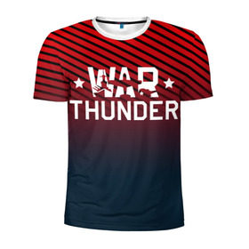 Мужская футболка 3D спортивная с принтом War thunder в Петрозаводске, 100% полиэстер с улучшенными характеристиками | приталенный силуэт, круглая горловина, широкие плечи, сужается к линии бедра | war thunder | war thunder 2019 | war thunder лучшие | war thunder самолеты | war thunder танки | вар тандер | гром войны | игра war thunder | купить футболку war thunder | футболки war thunder