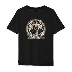 Мужская футболка хлопок Oversize с принтом Napalm Death в Петрозаводске, 100% хлопок | свободный крой, круглый ворот, “спинка” длиннее передней части | Тематика изображения на принте: британская | грайндкор | грайндкор группа | дэт метал | краст панк | марк гринуэй | митч харрис | шэйн эмбери