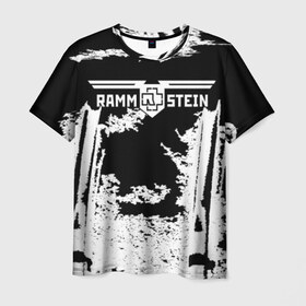 Мужская футболка 3D с принтом Rammstein в Петрозаводске, 100% полиэфир | прямой крой, круглый вырез горловины, длина до линии бедер | du hast | heavy | herzeleid | metal | mutter | rammstein | reise | rosenrot | sehnsucht | till lindemann | группа | метал | рамштайн | рок | тилль линдеманн | хард